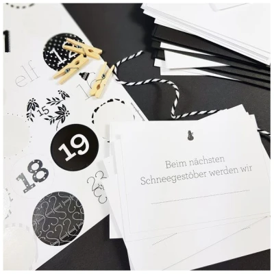 Bow & Hummingbird Adventskalender Schwarz/Weiß