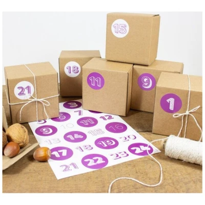 Bow & Hummingbird Adventskalender Set mit Boxen "Brombeere"