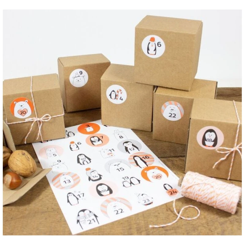 Bow & Hummingbird Adventskalender Set mit Boxen "Frostige Freunde"