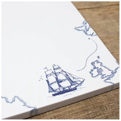 Bow & Hummingbird Notizblock Segelschiff