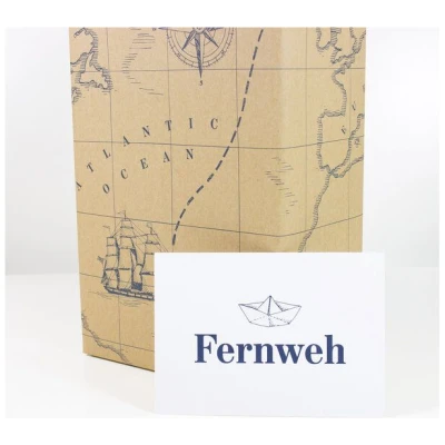 Bow & Hummingbird Postkarte Fernweh