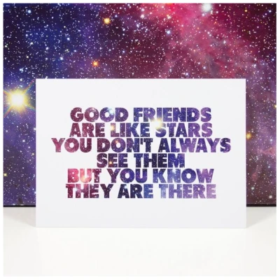 Bow & Hummingbird Postkarte "Good friends"