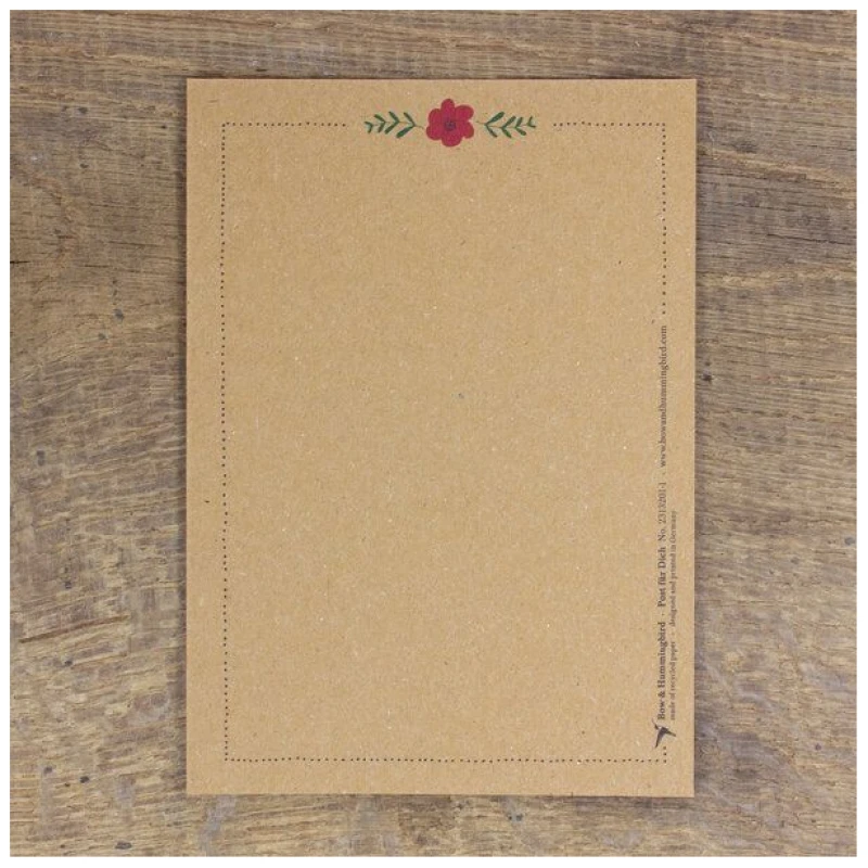 Bow & Hummingbird Postkarte Post für Dich (mit Auto), wahlweise mit Briefumschlag