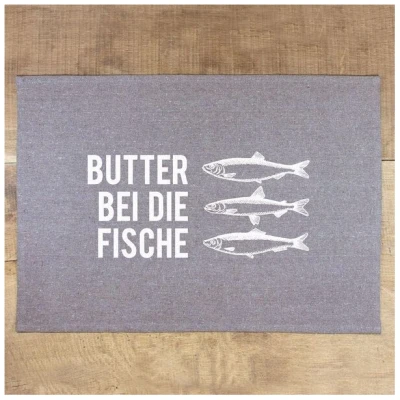 Bow & Hummingbird Tischset Butter bei die Fische