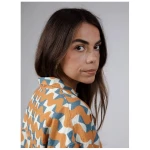Brava Fabrics Big Tiles Cropped Bluse Ochre