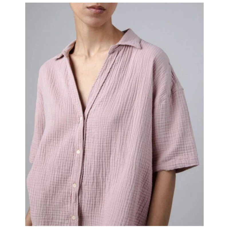 Brava Fabrics Bubble Cropped Bluse Pink