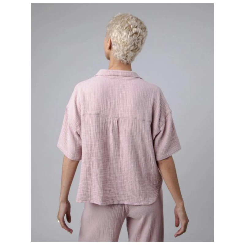 Brava Fabrics Bubble Cropped Bluse Pink