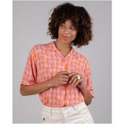 Brava Fabrics Damen vegan Bluse Gummie Aloha Coral
