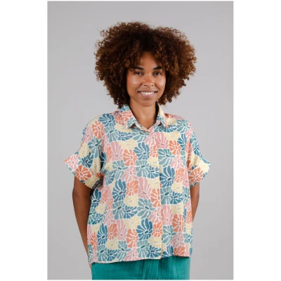 Brava Fabrics Damen vegan Bluse Spring Batwing Sleeve Multi