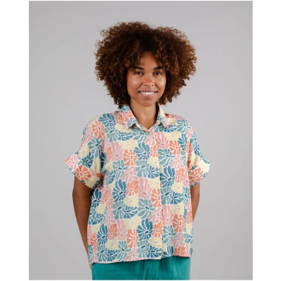 Brava Fabrics Damen vegan Bluse Spring Batwing Sleeve Multi