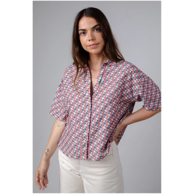 Brava Fabrics Damen vegan Bluse Tiles Cropped Pink