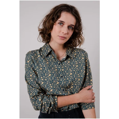 Brava Fabrics Damen vegan Peanuts Woodstock Bluse Navy
