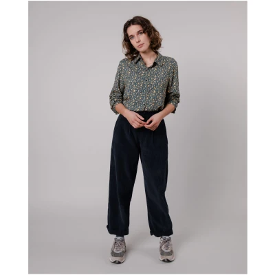 Brava Fabrics Damen vegan Peanuts Woodstock Bluse Navy