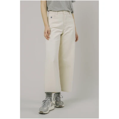 Brava Fabrics Damen vegan Weite High Waist Jeans Raw Cream