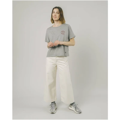 Brava Fabrics Damen vegan Weite High Waist Jeans Raw Cream
