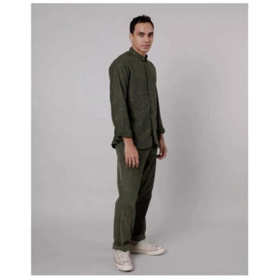 Brava Fabrics Eyes Flannel Regular Shirt Kakhi