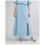 Brava Fabrics Gestreifter langer Rock Blau