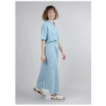 Brava Fabrics Gestreifter langer Rock Blau