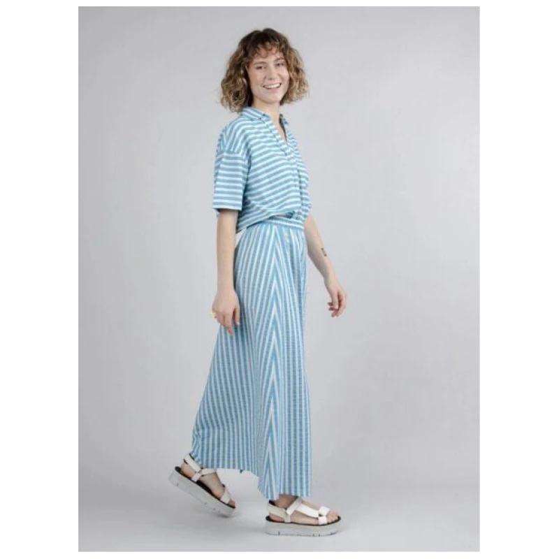 Brava Fabrics Gestreifter langer Rock Blau