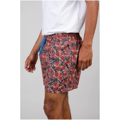 Brava Fabrics Herren vegan Badeshorts Passerine Coiro Rot