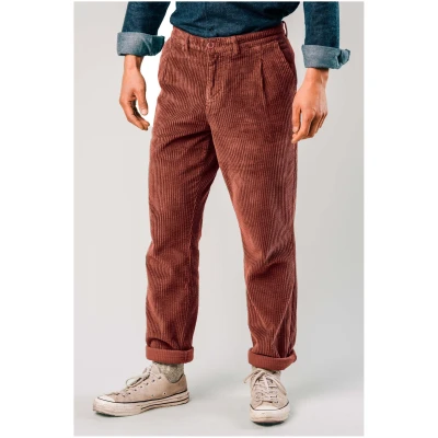 Brava Fabrics Herren vegan Cord Plissee Chino Kupfer