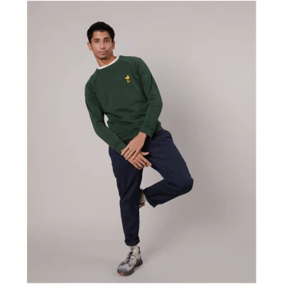 Brava Fabrics Herren vegan Peanuts Woodstock Sweatshirt Grün
