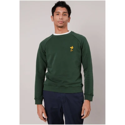 Brava Fabrics Herren vegan Peanuts Woodstock Sweatshirt Grün