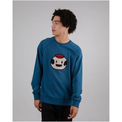 Brava Fabrics Herren vegan Sweatshirt Dickie Logo Dunkelblau