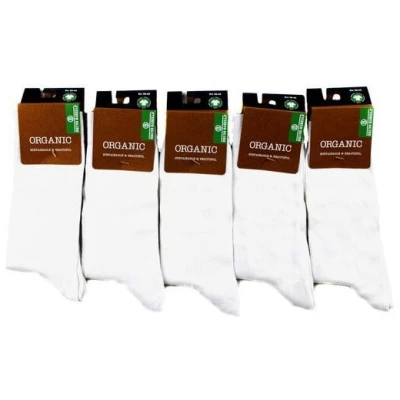 Bruno Barella GOTS zertifizierte Biobaumwolle Socken weiß in 5er Pack