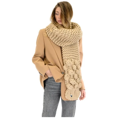Bubble Ribbed Chunky Scarf - New Gold