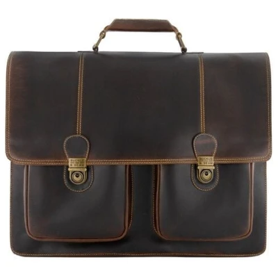 Buckle & Seam Leder Aktentasche Nevada