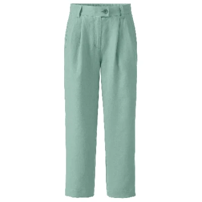 Bundfaltenhose aus reinem Leinen, bergsee 36