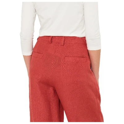 Bundfaltenhose aus reinem Leinen, koralle 36