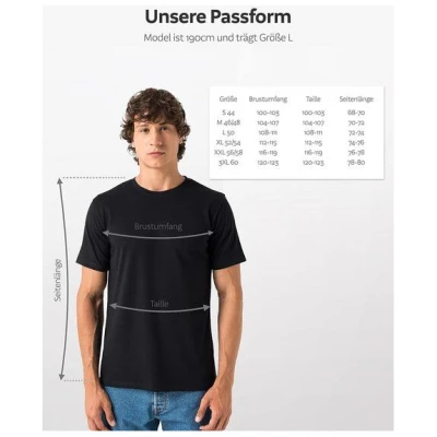 Burnell & Son T-Shirt Tshirt Herren 3er Pack aus 100% Baumwolle Regular Fit Basic Rundhals
