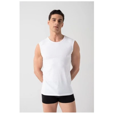 Burnell & Son Unterhemd Herren 3er Pack Ärmellos mit Rundhals - Feinripp Extra Lang, Slim Fit