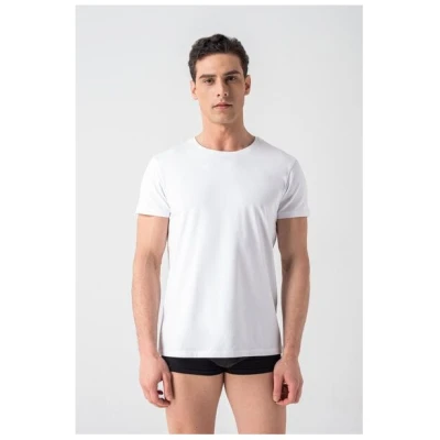 Burnell & Son Unterhemd Herren 3er Pack mit Rundhals - Extra Lang mit Kurzarm Basic Slim Fit