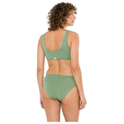 Bustier in Wickeloptik aus Bio-Baumwolle, salbei 38