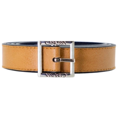 CANUSSA Damen vegan Go Belt Reversible Kamel/Blau