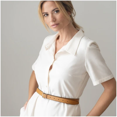 CANUSSA Damen vegan Go Belt Reversible Kamel/Blau