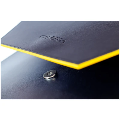 CANUSSA Herren vegan Laptop-Hülle Protect Blau & Gelb