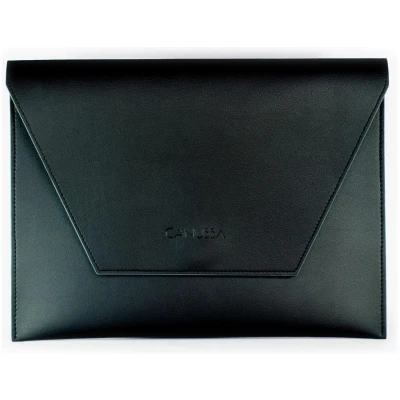 CANUSSA Herren vegan Laptop-Hülle Schwarz/Grau