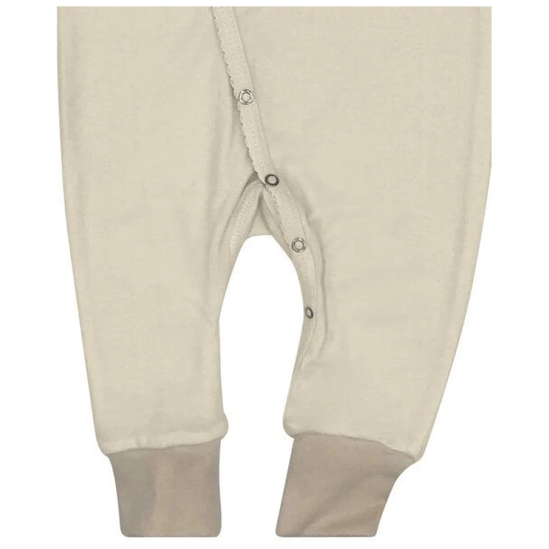 Caico Cotton Baby Strampler Overall 100% BioBaumwolle GOTS Girl Beige