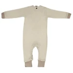Caico Cotton Baby Strampler Overall 100% BioBaumwolle GOTS Girl Beige