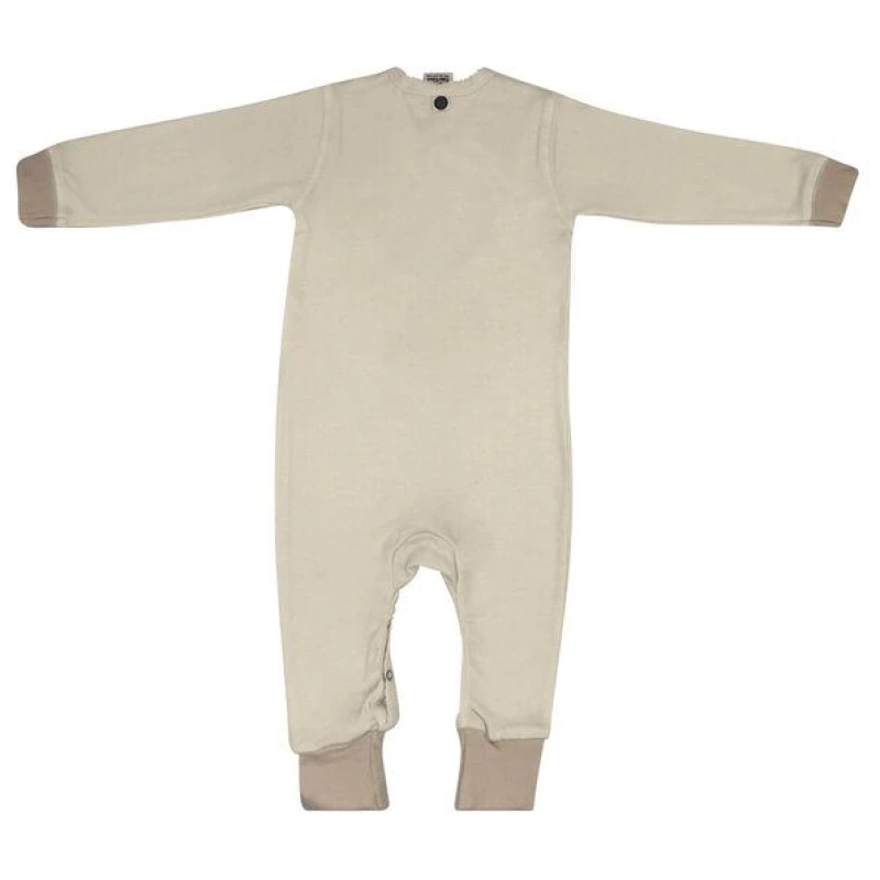 Caico Cotton Baby Strampler Overall 100% BioBaumwolle GOTS Girl Beige