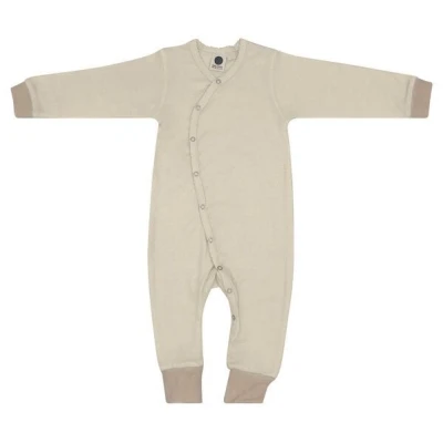 Caico Cotton Baby Strampler Overall 100% BioBaumwolle GOTS Girl Beige