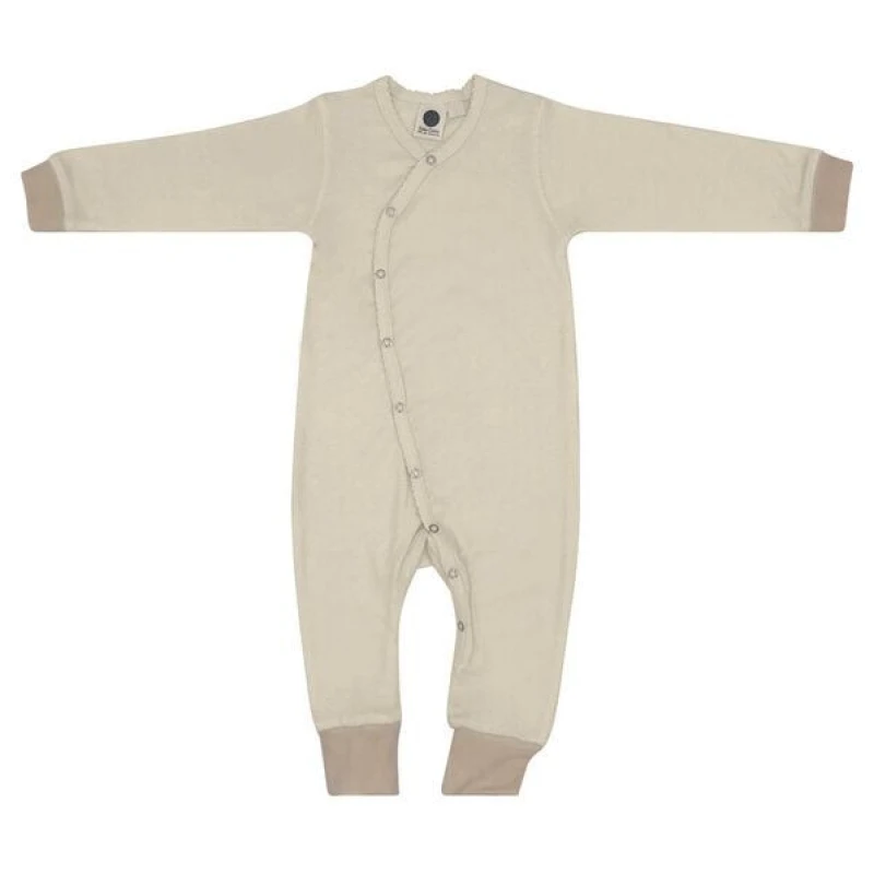 Caico Cotton Baby Strampler Overall 100% BioBaumwolle GOTS Girl Beige