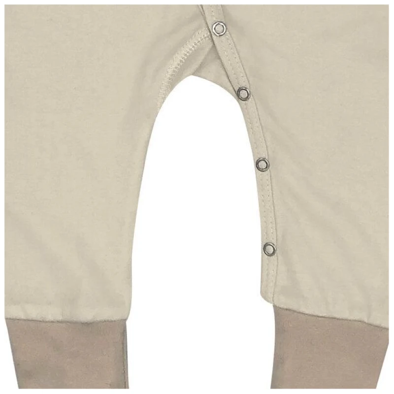 Caico Cotton Baby Strampler Overall 100% BioBaumwolle GOTS Unisex Beige