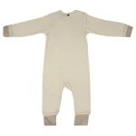 Caico Cotton Baby Strampler Overall 100% BioBaumwolle GOTS Unisex Beige