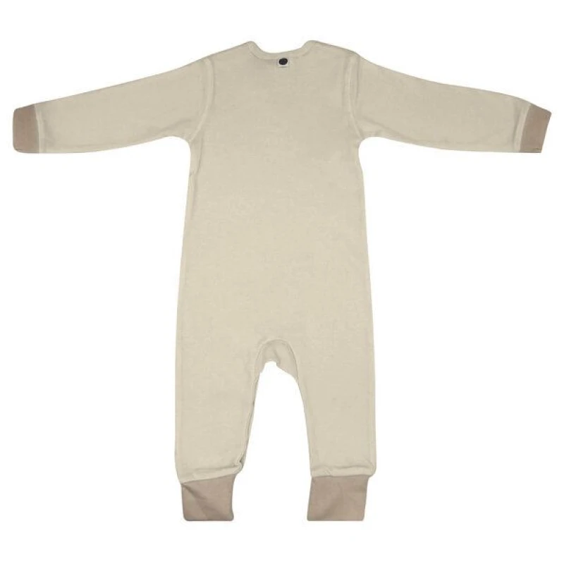 Caico Cotton Baby Strampler Overall 100% BioBaumwolle GOTS Unisex Beige