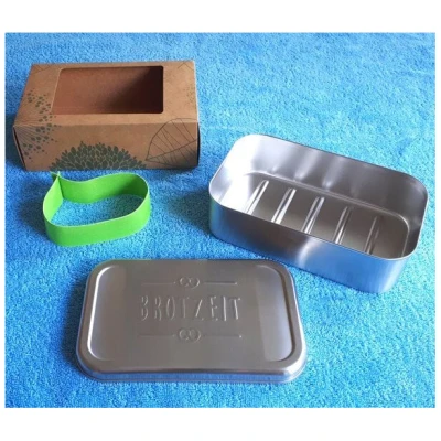 Cameleon Pack XL Edelstahl Lunchbox mit Prägung "BROTZEIT"